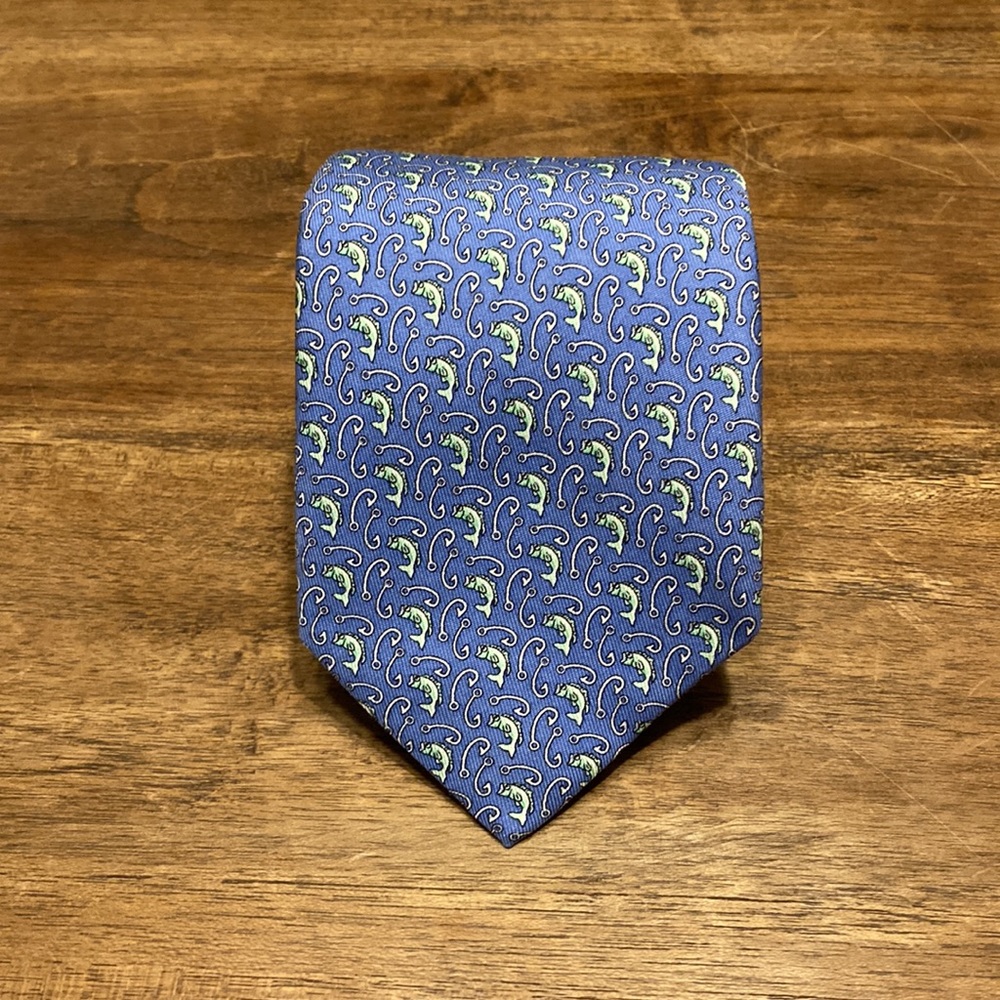 Vineyard Vines Blue Fish Tie